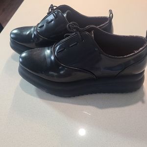 Zara chunky platform Oxford loafer